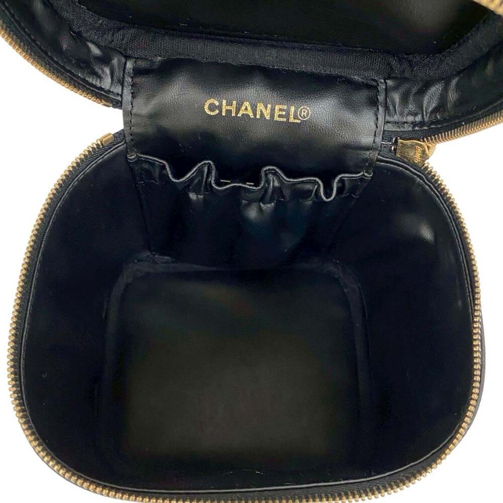 CHANEL Black Caviar Leather Logo Vanity Bag - Picture 9 of 10